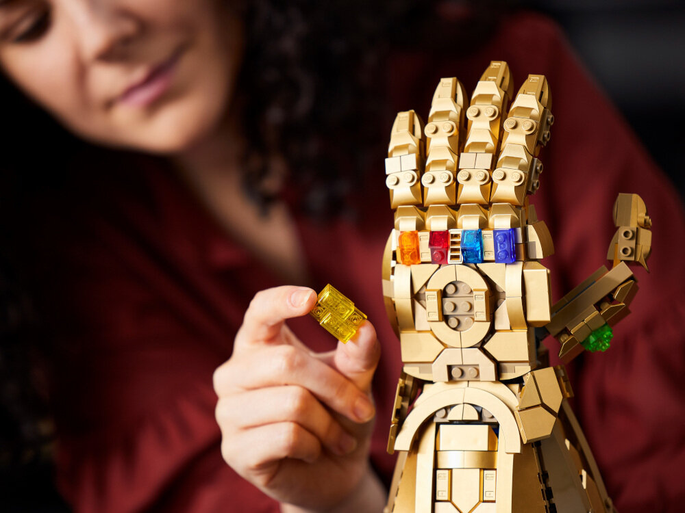LEGO Marvel Rękawica Nieskończoności 76191 klocki LEGO są do siebie perfekcyjnie dopasowane znane od 1958 roku