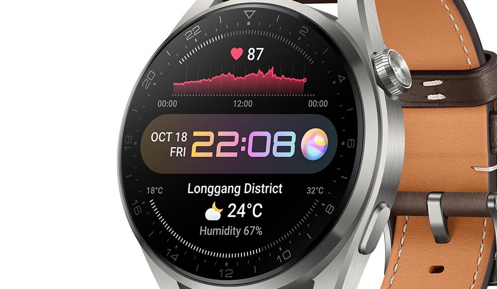 Smartwatch HUAWEI Watch 3 ekran sport monitoring krew tętno sen stres oddychanie pasek obudowa koperta smartfon dzwonienie