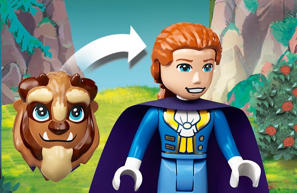 LEGO Disney Princess Zamek Belli i Bestii 43196 Wspaniałe postacie zachęcają do zabawy