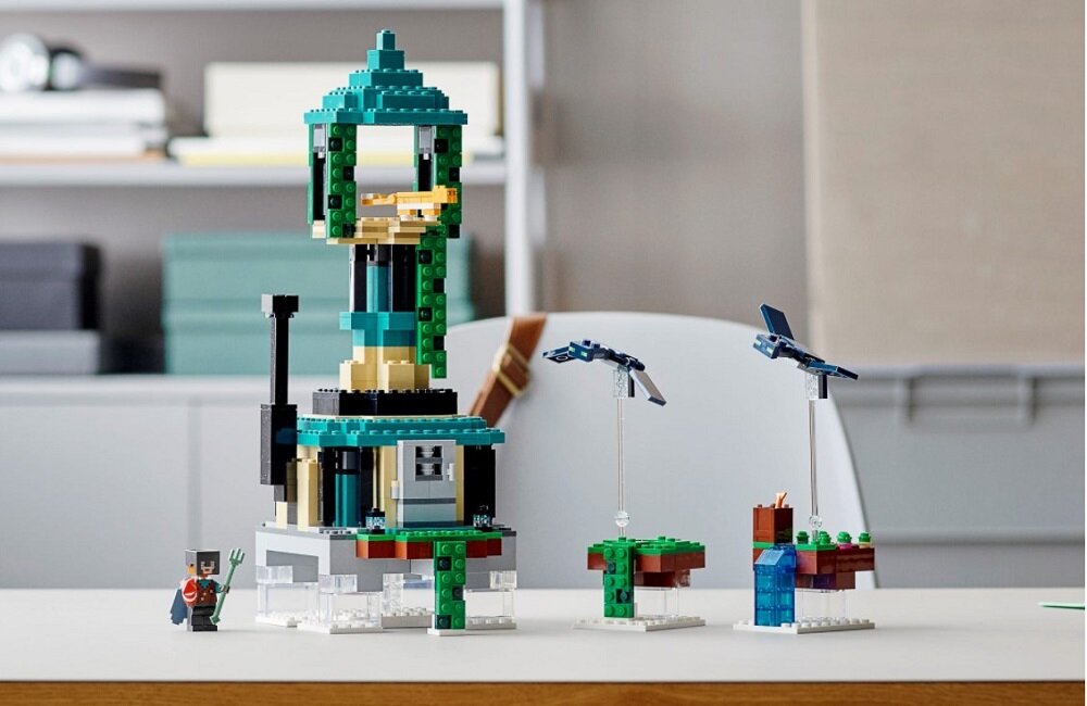 LEGO Minecraft Podniebna wieża 21173 Umożliwia budowanie i nieograniczone przebudowywanie zróżnicowanych scenerii