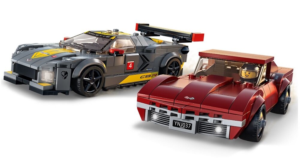 LEGO Speed Champions Samochód wyścigowy Chevrolet Corvette C8 R i 1968 Chevrolet Corvette 76903 W domu jak i w podróży