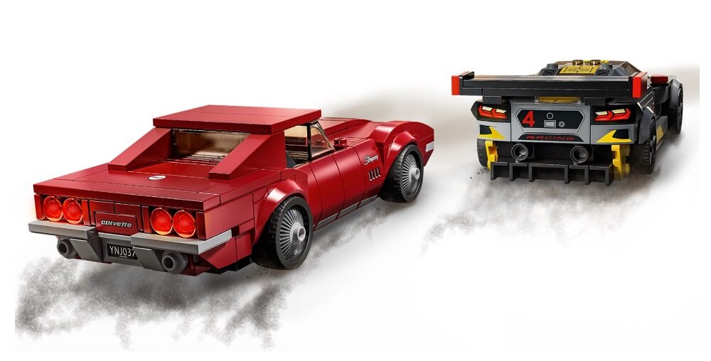 LEGO Speed Champions Samochód wyścigowy Chevrolet Corvette C8 R i 1968 Chevrolet Corvette 76903 Nie martw się o usterki
