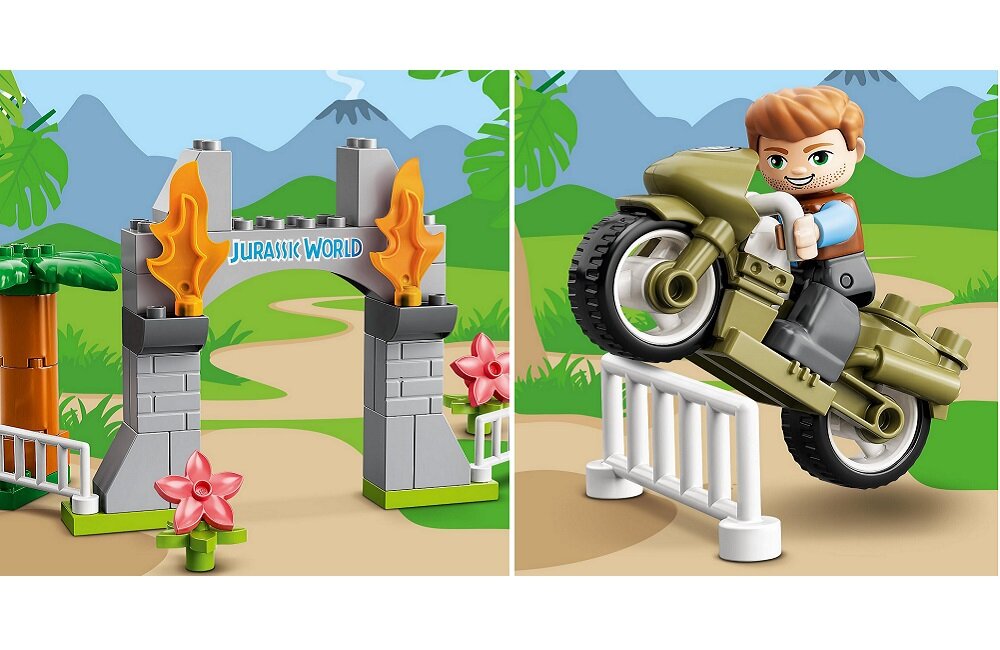 LEGO Duplo Ucieczka tyranozaura i triceratopsa 10939 wiele funkcji