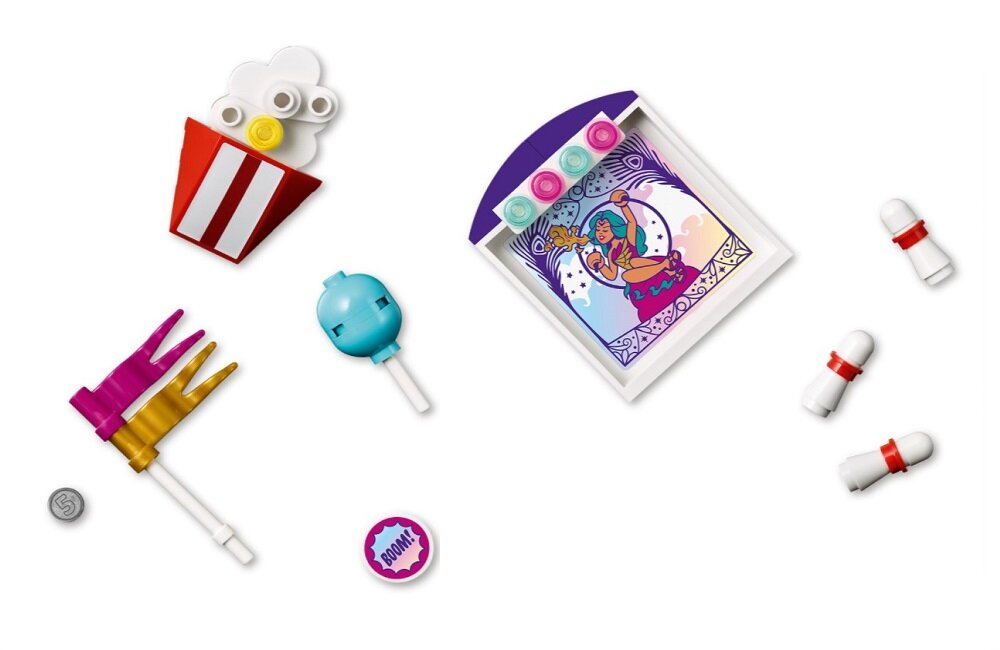 LEGO Friends Magiczne wesołe miasteczko z kolejką górską 41685 Akcesoria w zestawie