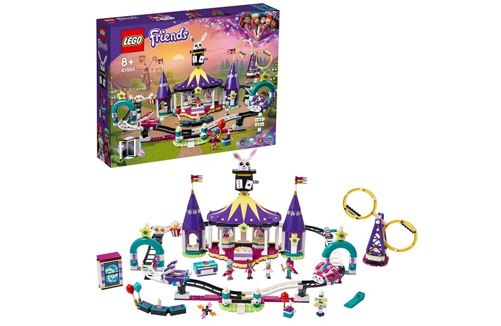 LEGO Friends Magiczne wesołe miasteczko z kolejką górską 41685 wysoka jakość
