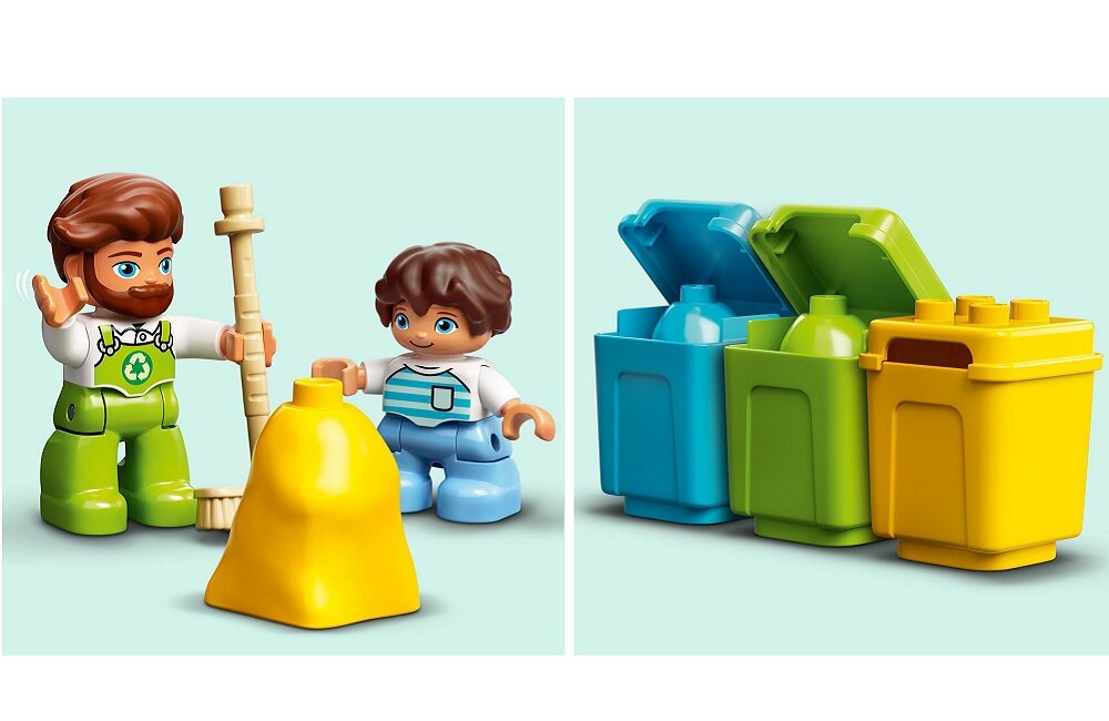 LEGO Duplo Śmieciarka i recykling 10945 zestaw pozwalający na naukę o recyklingu