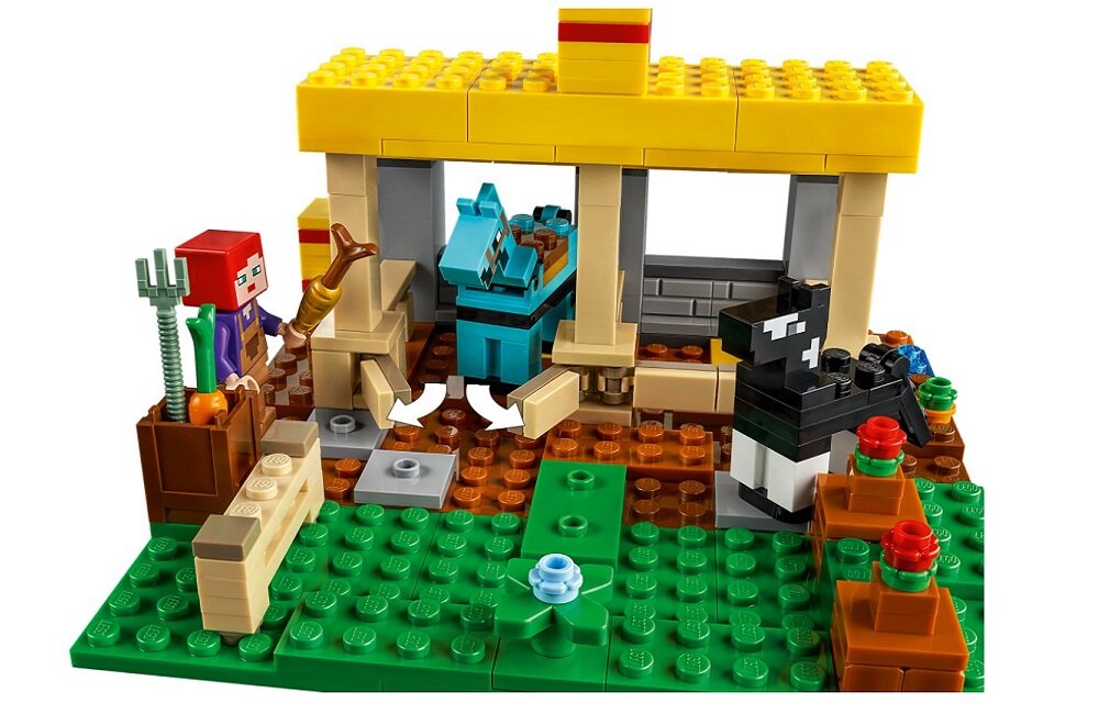 LEGO Minecraft Stajnia 21171 Kreatywna zabawa w stajni z Minecrafta