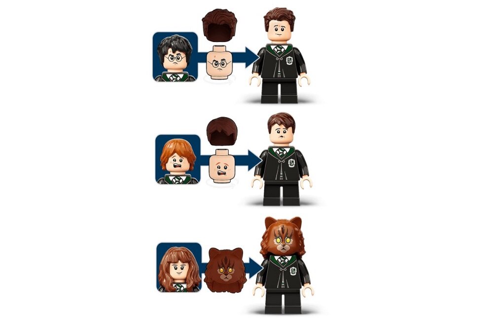 LEGO Harry Potter Hogwart pomyłka z eliksirem wielosokowym 76386 Przemieniaj minifigurki za pomocą eliksiru wielosokowego