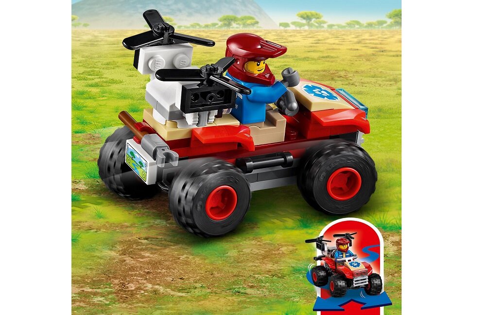 LEGO City Quad ratowników dzikich zwierząt 60300 Solidny quad