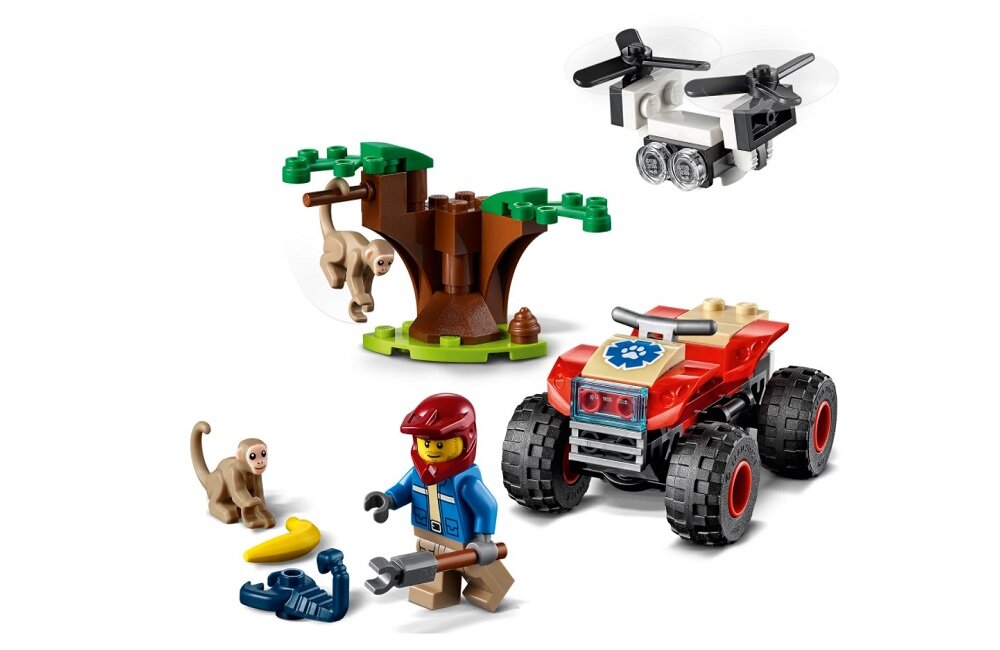 LEGO City Quad ratowników dzikich zwierząt 60300 Pomoc w rozwoju życiowych umiejętności