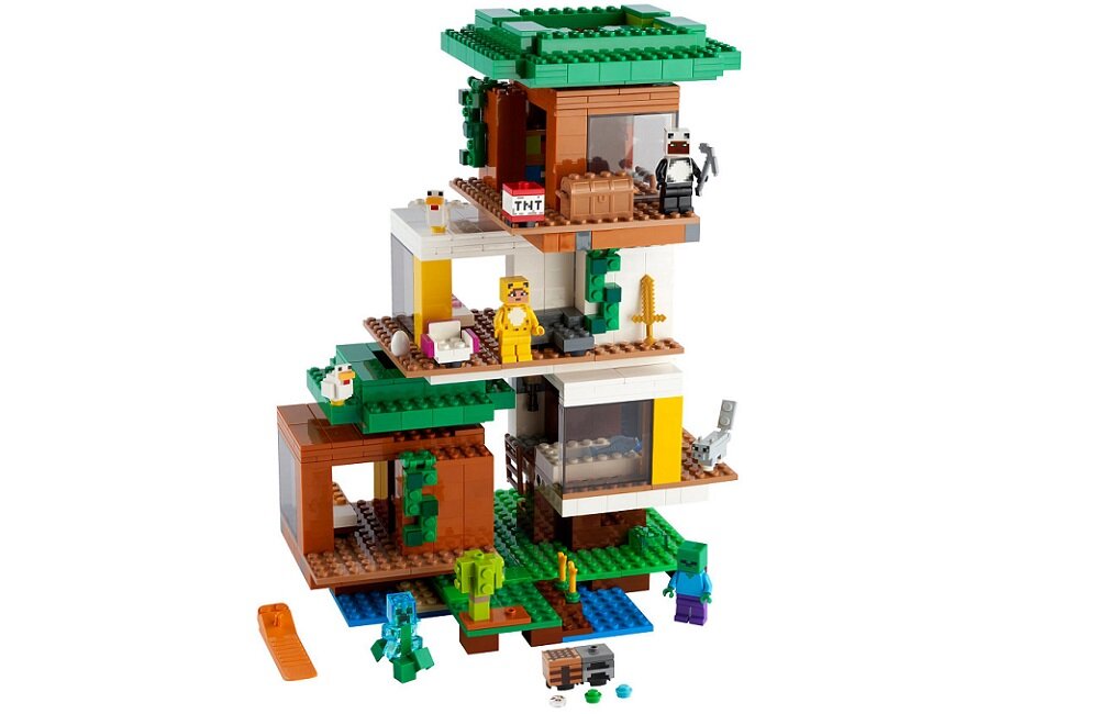 LEGO Minecraft Nowoczesny domek na drzewie 21174 Niekończące się możliwości budowy