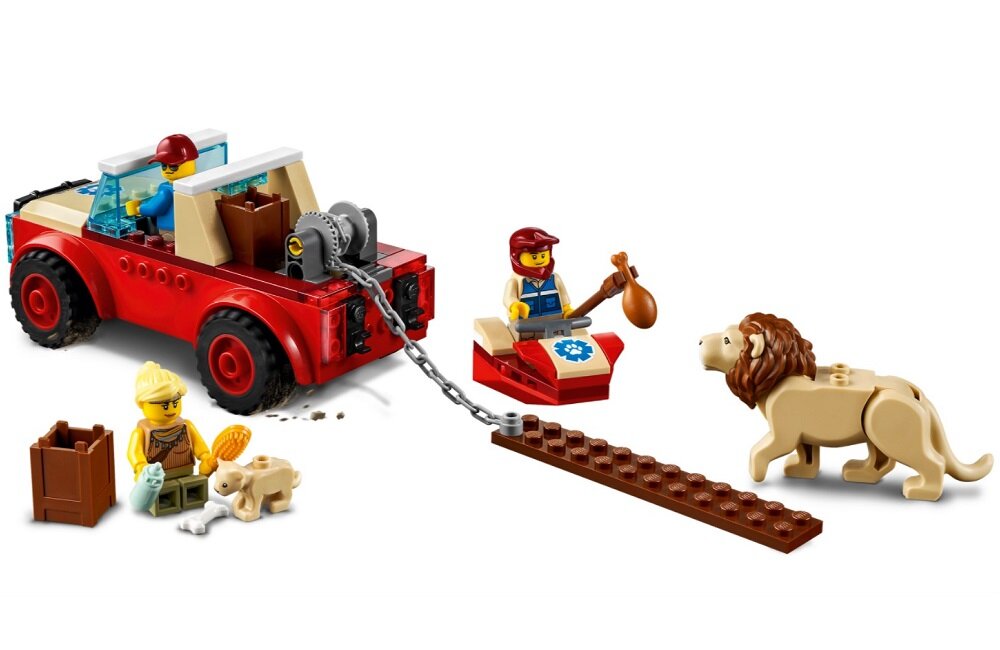 LEGO City Terenówka ratowników dzikich zwierząt 60301 figurki