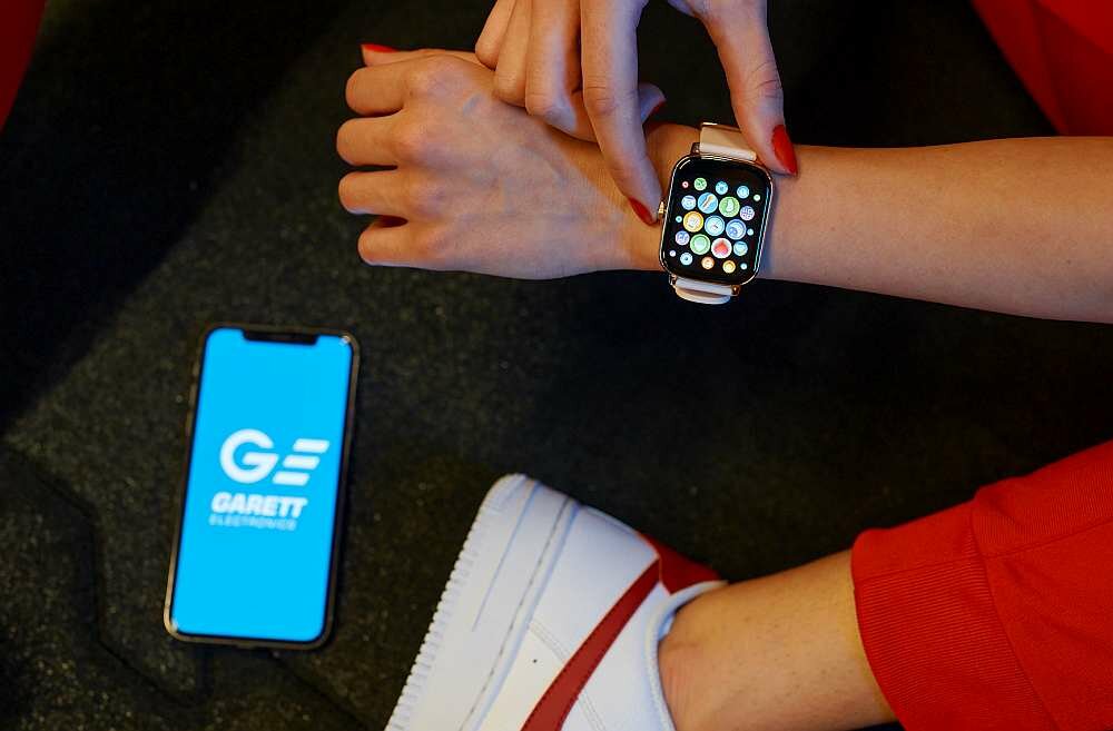 Smartwatch GARETT Sport Activity ekran bateria pasek wykonanie odporność funkcje monitoring pomiar aplikacja łączność odbieranie dzwonienie