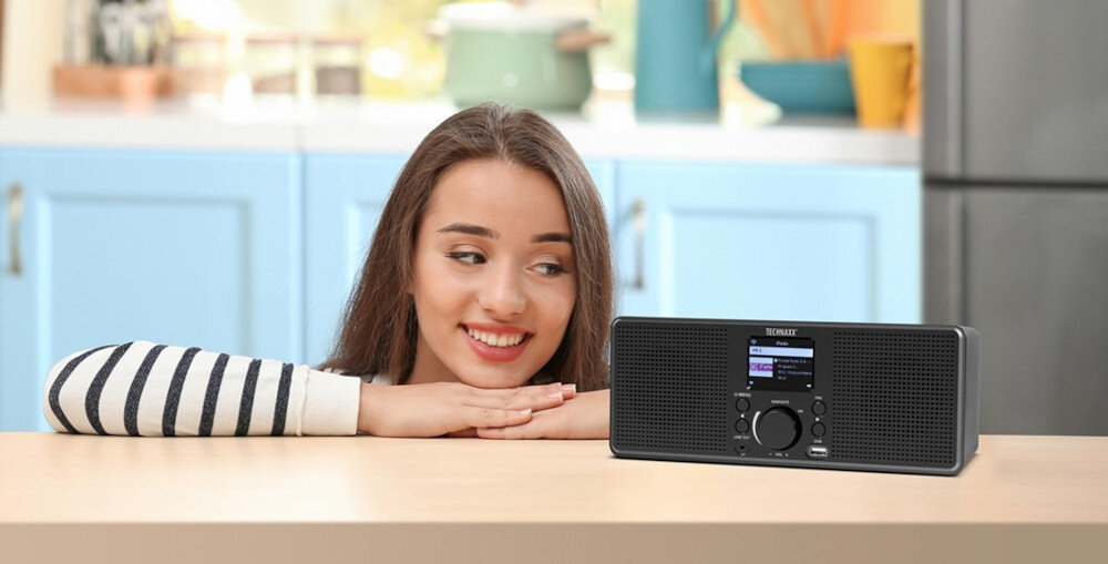 Radio internetowe TECHNAXX TX-153 - Wysoka jakość dźwięku, wyjście słuchawkowe