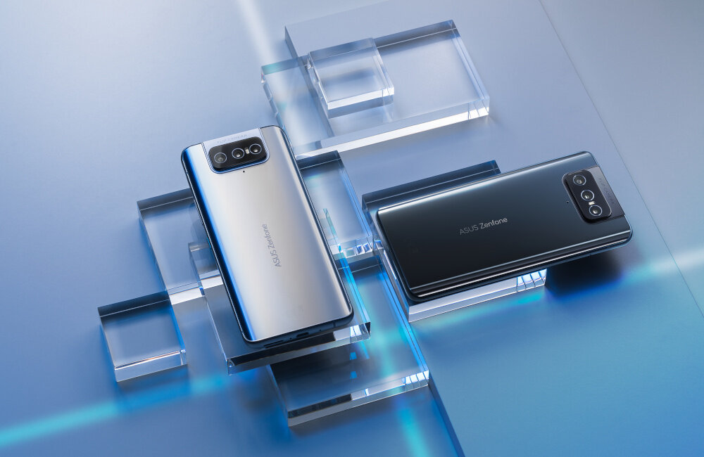SMARTFON ASUS ZENFONE 8 FLIP 5G 8+256GB SREBRNY system trzech kamer rozdzielczość zoom