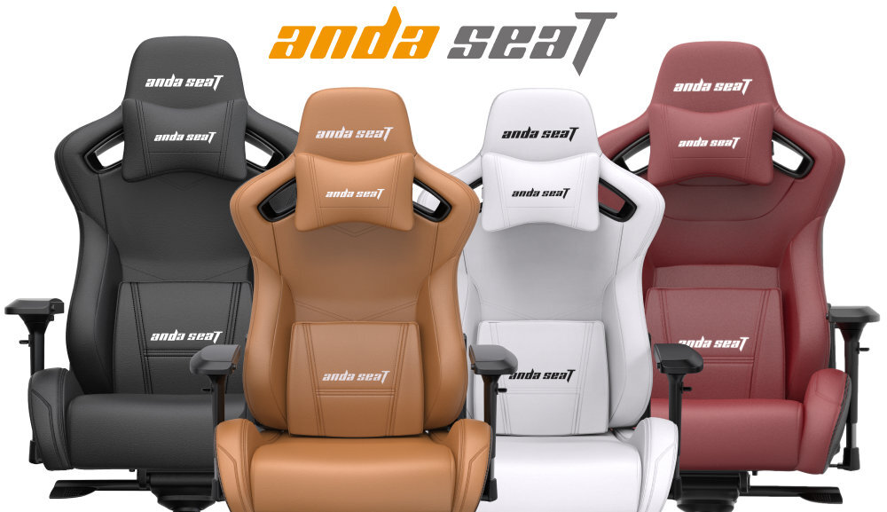 ANDA SEAT Kaiser 2 logo producenta i cztery wersje kolorystczne