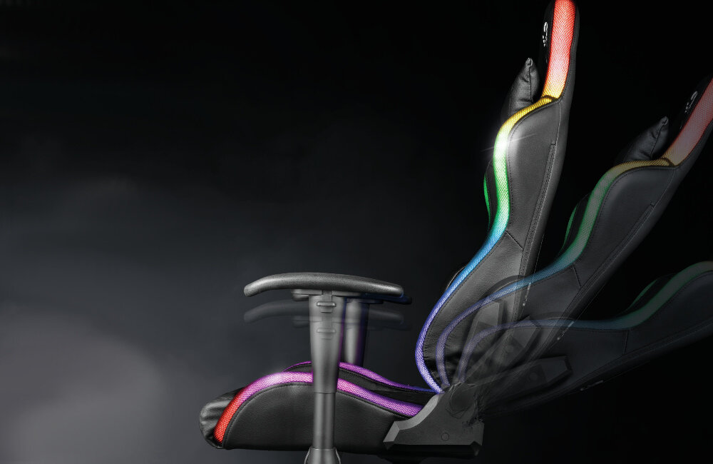 Fotel TRUST GXT 716 Rizza RGB LED Czarny