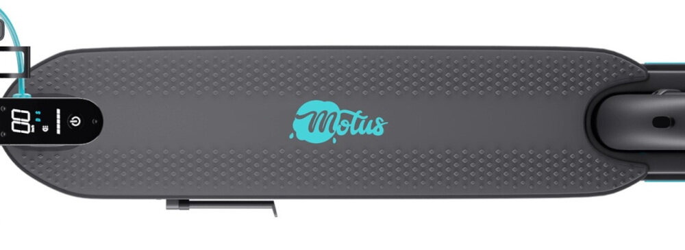 Hulajnoga elektryczna MOTUS Scooty 10 2021 Turkusowy konstrukcja ramy z aluminium duży pokład maksymalne obciążenie do 120 kg