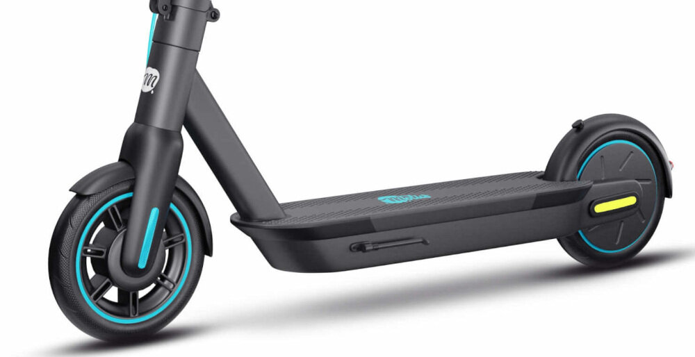 Hulajnoga elektryczna MOTUS Scooty 10 2021 Turkusowy koła pneumatyczne 10-calowe pełne opony