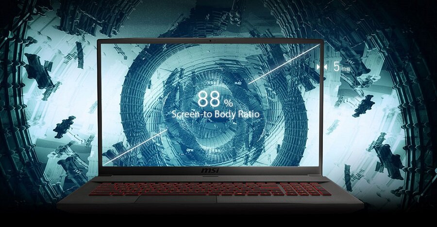 MSI GF75 Thin - Wąska ramka wyświetlacza