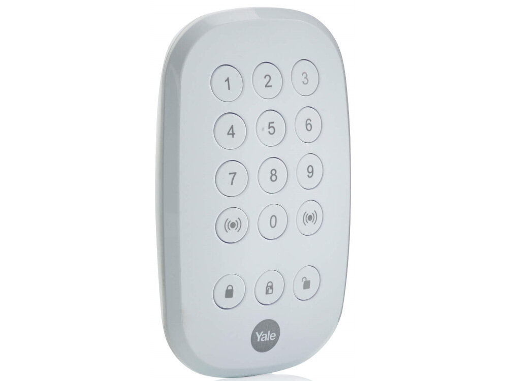 Klawiatura numeryczna YALE SYNC AC-KP szereg przydatnych funkcji częściowe uzbrojenie z kontrolą strefy bezprzewodowe połączenie z częstotliwością z zaawansowaną kontrolą czysty sygnał ochrona przed nakładaniem się fal