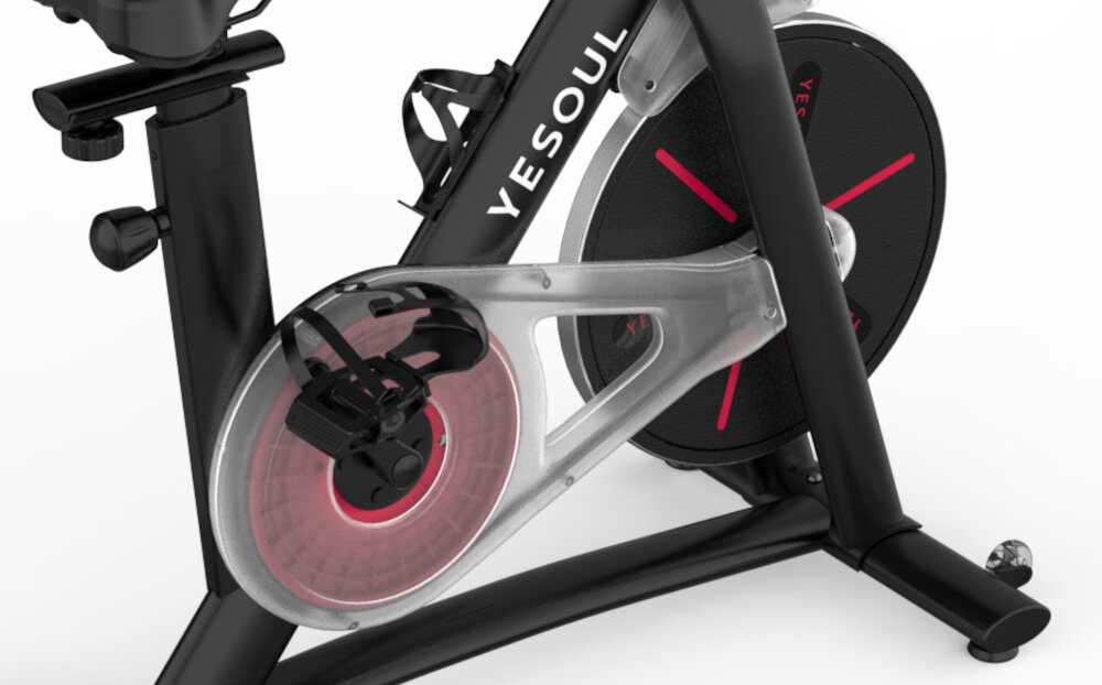 Rower spinningowy YESOUL S3 świetna jakość wykonania stalowa konstrukcja koło zamachowe waga 7,5 kg płynna regulacja oporu