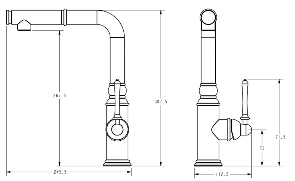 Bateria BERG Retro WW 830157G Zloty wygoda komfort uzytkowanie latwe czyszczenie