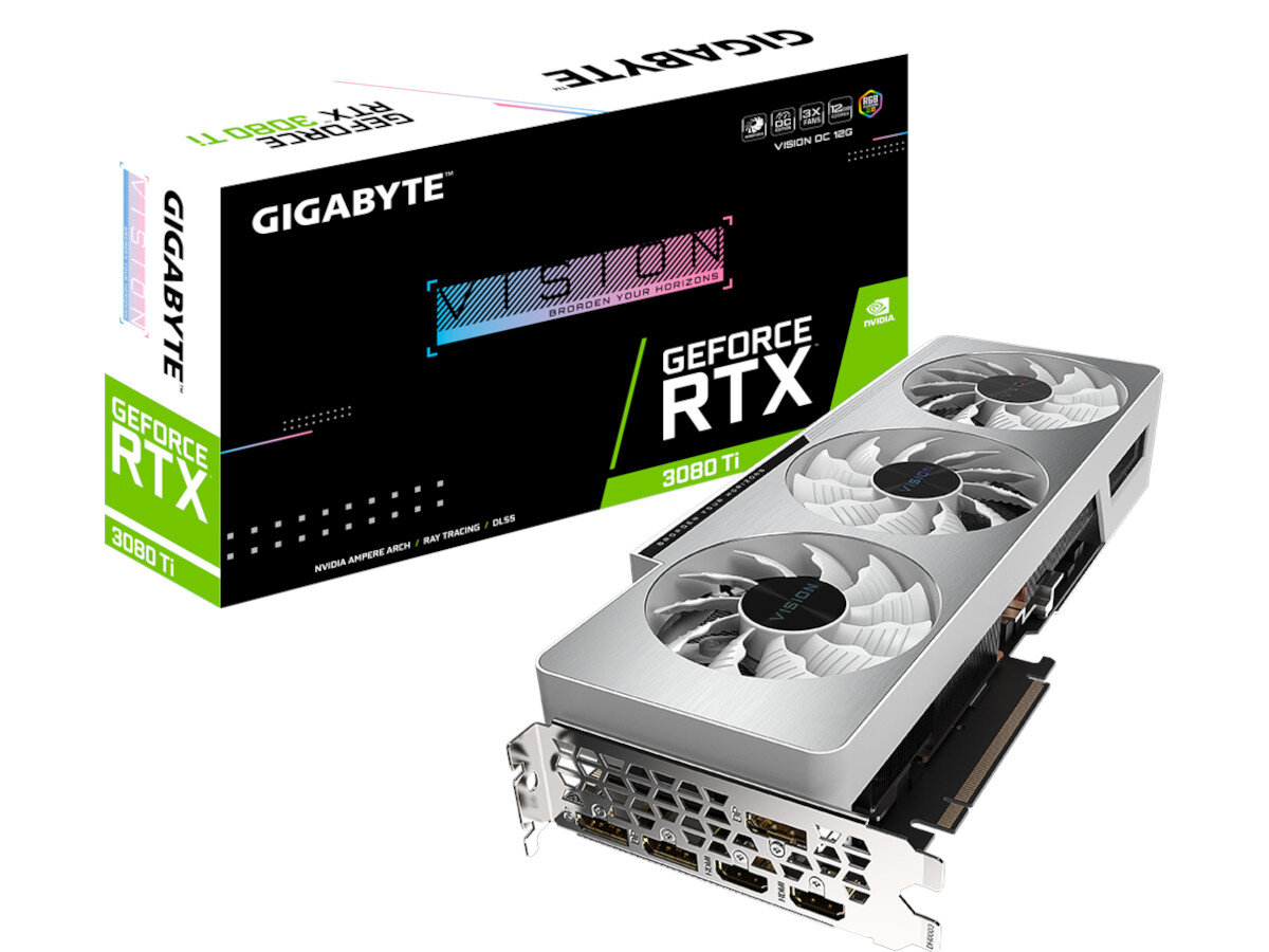 Karta graficzna GIGABYTE GeForce RTX 3080 Ti Vision 12GB zawartosc opakowania