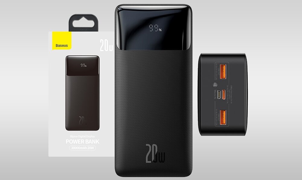 Powerbank BASEUS Bipow PPBD30K 30000mAh 20W Urządzenia moc ładowanie wymiary bateria pojemność bezpieczeństwo lekkość wygoda