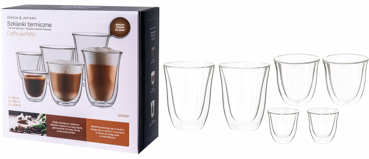 Zestaw szklanek GÖTZE & JENSEN GA600 (6 szt.) zawartosc opakowania