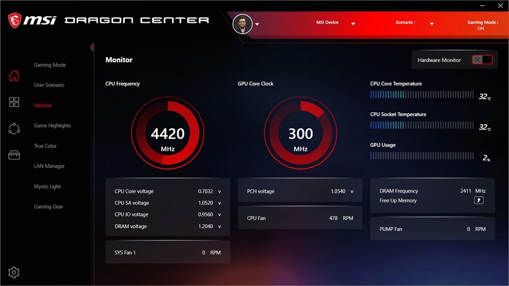 Karta graficzna MSI GeForce RTX 3070 Ti Suprim X 8GB - MSI Afterburner MSI Dragon Center