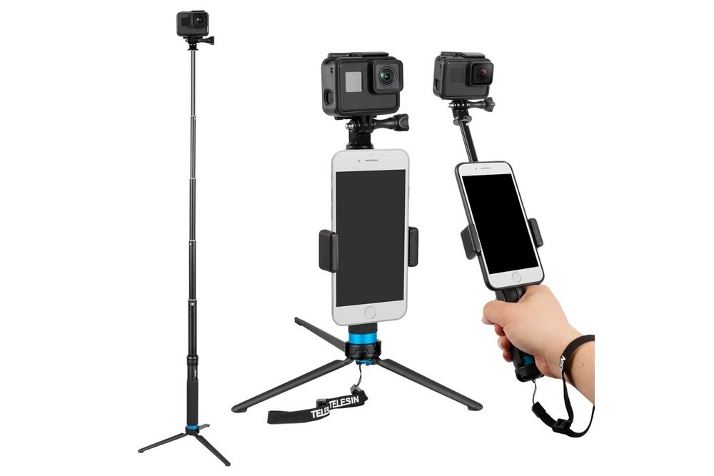 Monopod TELESIN GP-MNP-090-D statyw selfie montaż zdjęcia kamerka aparat