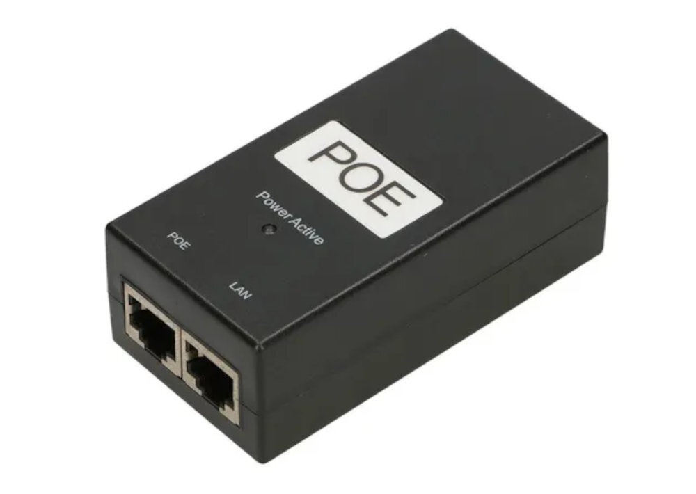 Zasilacz POE EXTRALINK - zasilacz od przodu na białym tle