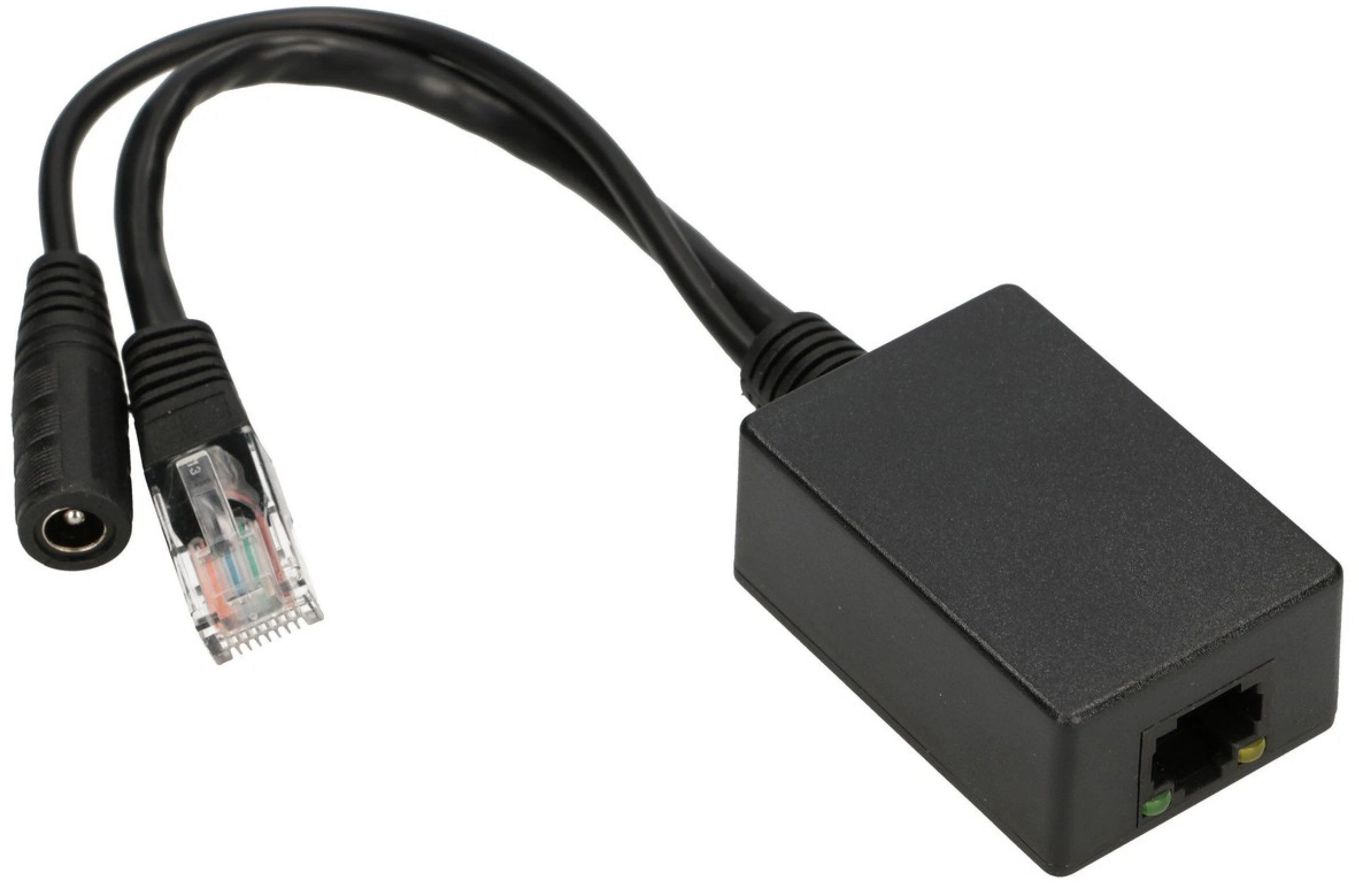 Przetwornica EXTRALINK 10-30V na 48V 10W Poe Injector zasilanie Ethernet 10/100/1000 Mbps CAT5e CAT6 CAT6A, przetwornica na białym tle