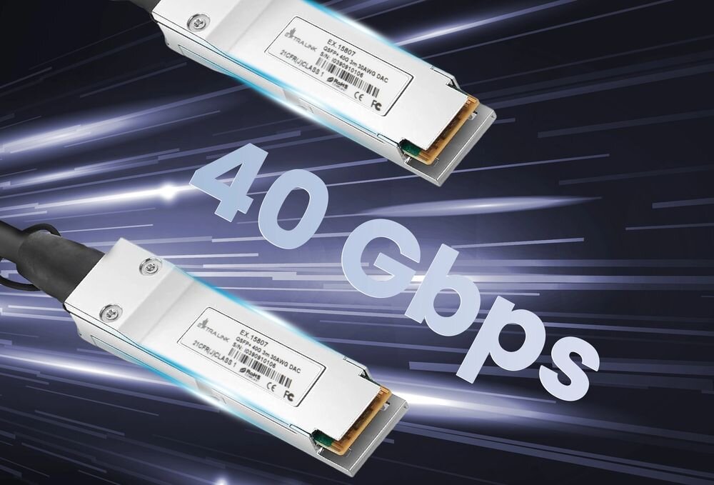 Kabel EXTRALINK EX.15807 - wyczki a miedzy nimi napis 40 gbps