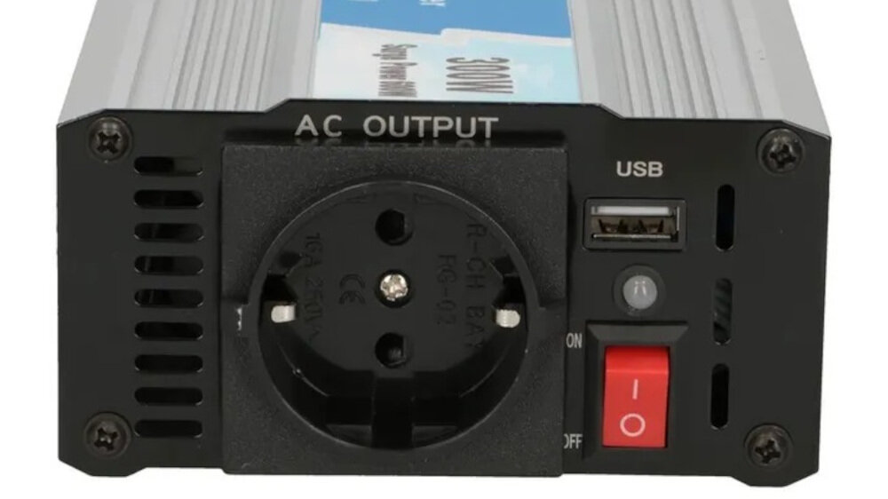 Przetwornica napięcia EXTRALINK 12V na 230V 300W - sinusoida