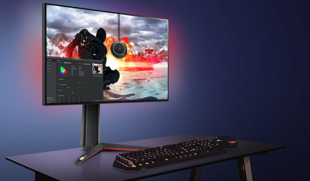 LG UltraGear 27GP950 desk
