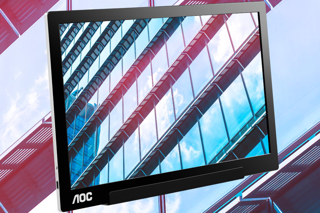 Monitor AOC I1601P obrót wygoda komfort praca biuro podróż dom podstawka USB-C