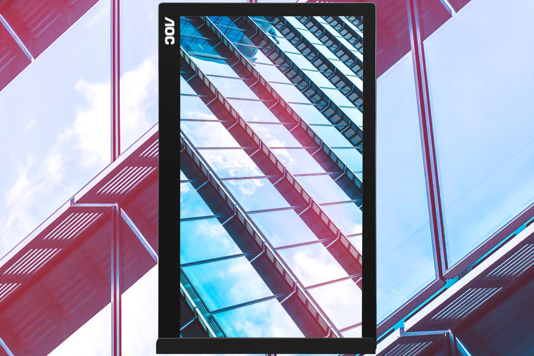 Monitor AOC I1601P obrót wygoda komfort praca biuro podróż dom podstawka USB-C