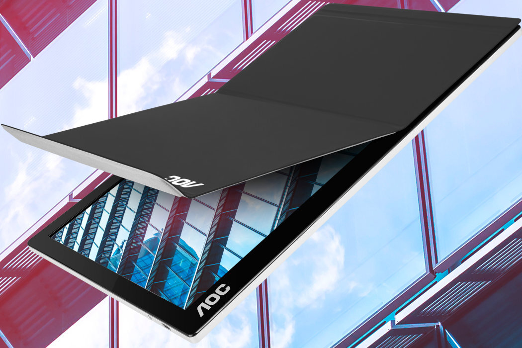 Monitor AOC I1601P obrót wygoda komfort praca biuro podróż dom podstawka USB-C