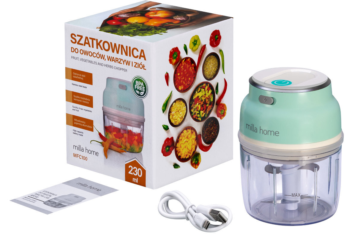 Szatkownica MILLA HOME MFC100 zawartosc opakowania