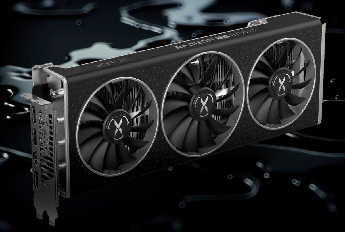 Karta graficzna XFX AMD Radeon RX 6700 XT Speedster Qick 319 12GB taktowanie częstotliwość rozdzielczość złącza porty biblioteki