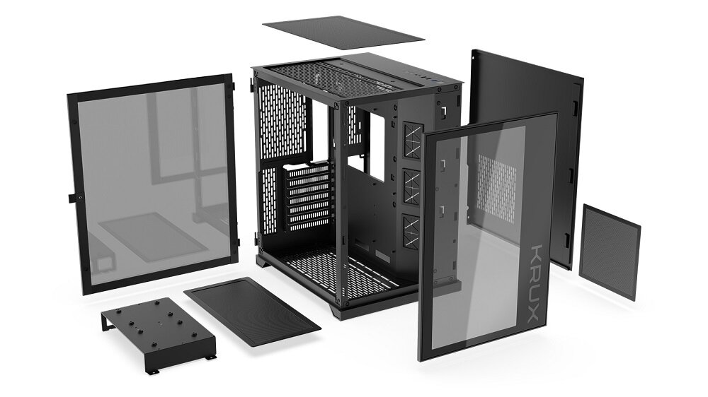 Obudowa KRUX Anta KRX0082 - panele wykonane ze szkła hartowanego podświetlenie LED