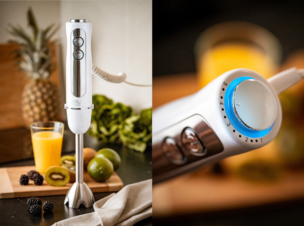 Blender ADLER AD 4625W komfort wygoda uzytkowanie 5 poziomow predkosci funkcja turbo