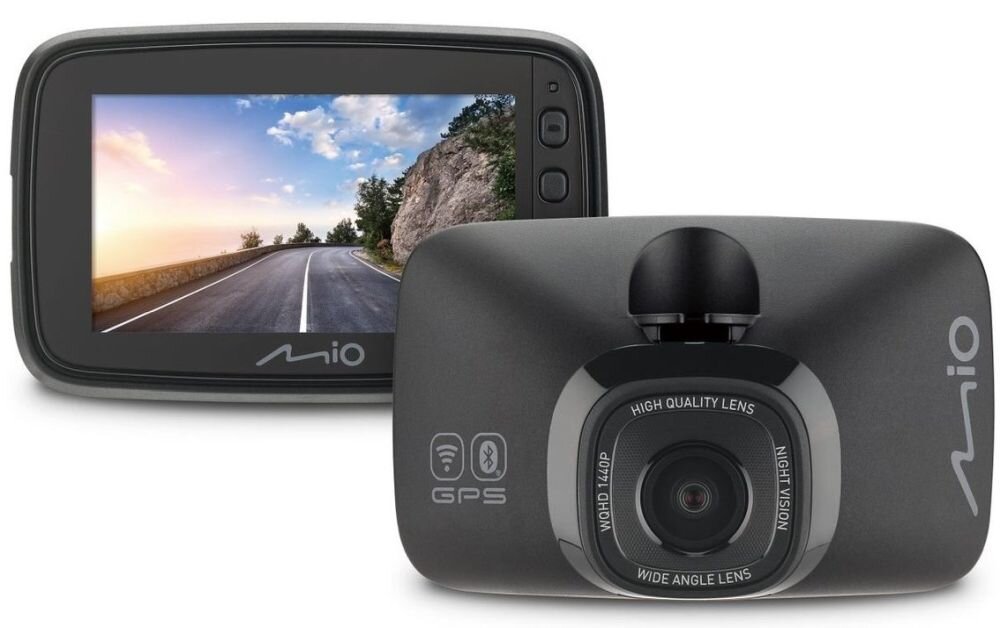 Wideorejestrator MIO Mivue 818 obiektyw rozdzielczość nagrywanie kąt zapis sensor czujnik montaż wymiary ładowanie zasilanie auto samochód rejestrowanie karta pamięć pojemność ładowarka obraz zdjęcia filmy aplikacja sterowanie