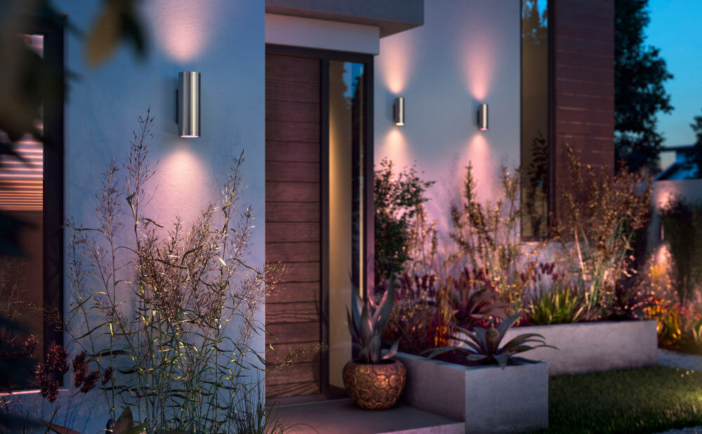 Oprawa zewnętrzna PHILIPS HUE Appear Srebrny ksztalty trojkatne efekty swietlne