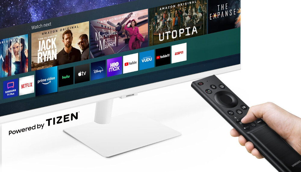 Monitor SAMSUNG Smart LS27AM501NUXEN aplikacje rozrywkowe serwisy vod