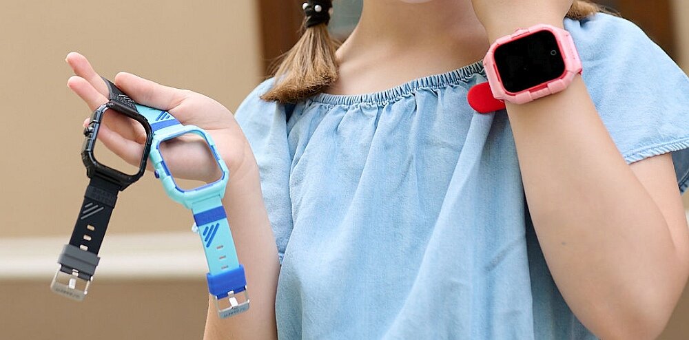 Smartwatch GARETT Kids Protect 4G ekran bateria pasek wykonanie odporność funkcje monitoring pomiar aplikacja łączność odbieranie dzwonienie
