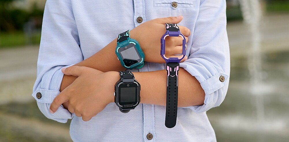 Smartwatch GARETT Kids Neon 4G ekran bateria pasek wykonanie odporność funkcje monitoring pomiar aplikacja łączność odbieranie dzwonienie