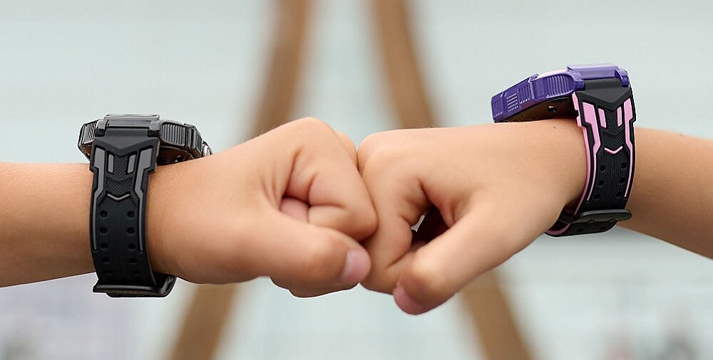 Smartwatch GARETT Kids Neon 4G ekran bateria pasek wykonanie odporność funkcje monitoring pomiar aplikacja łączność odbieranie dzwonienie 